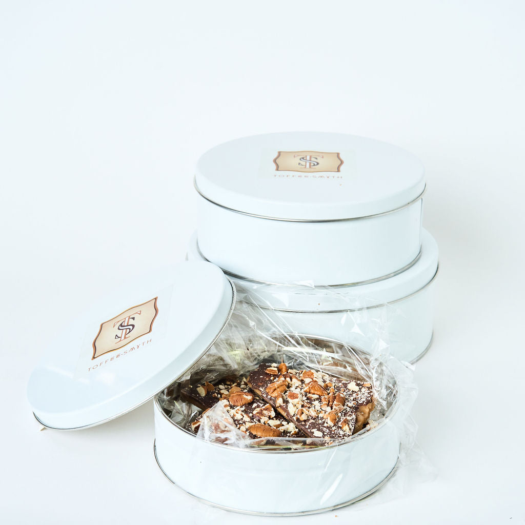 Chocolate Pecan Toffee 2 lb Tin