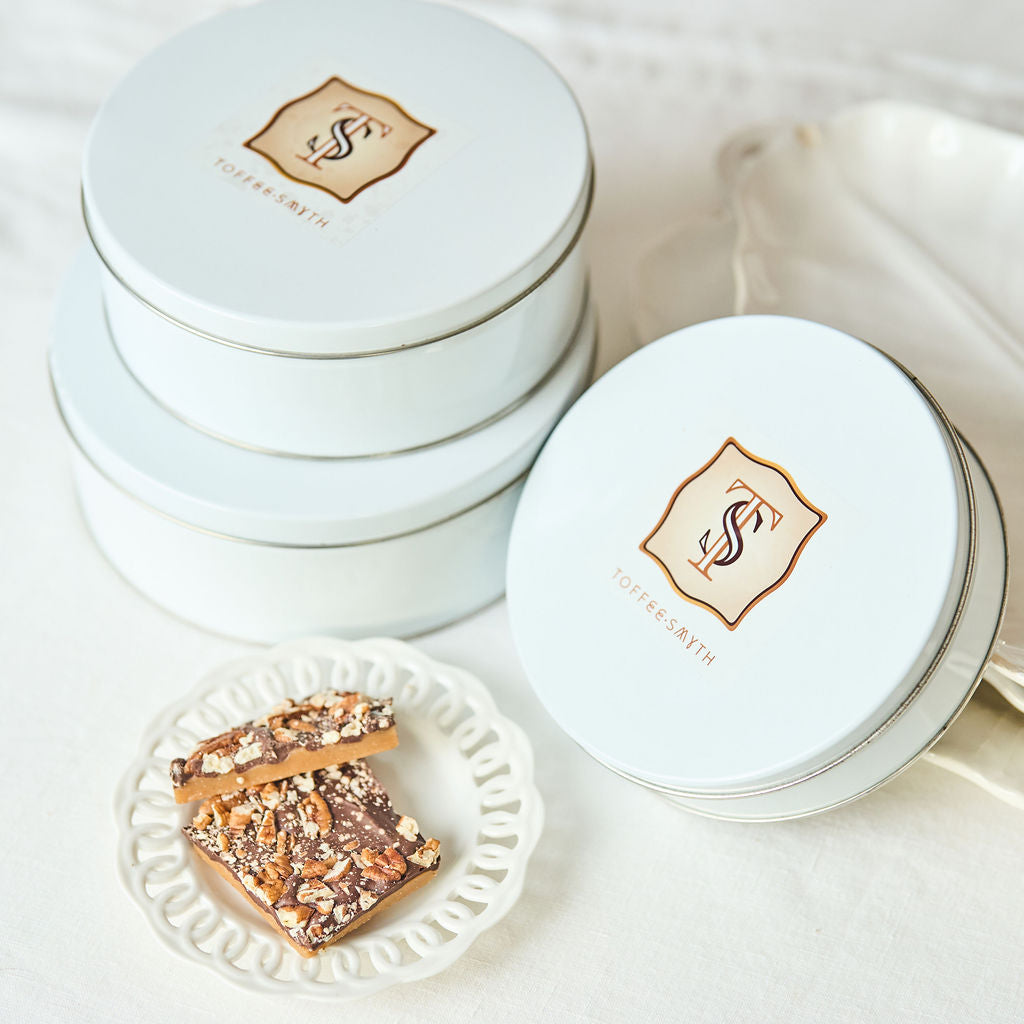 Chocolate Pecan Toffee 8 oz Tin