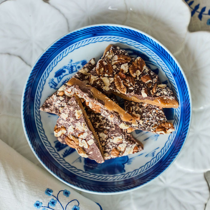 Chocolate Pecan Toffee 2 lb Tin